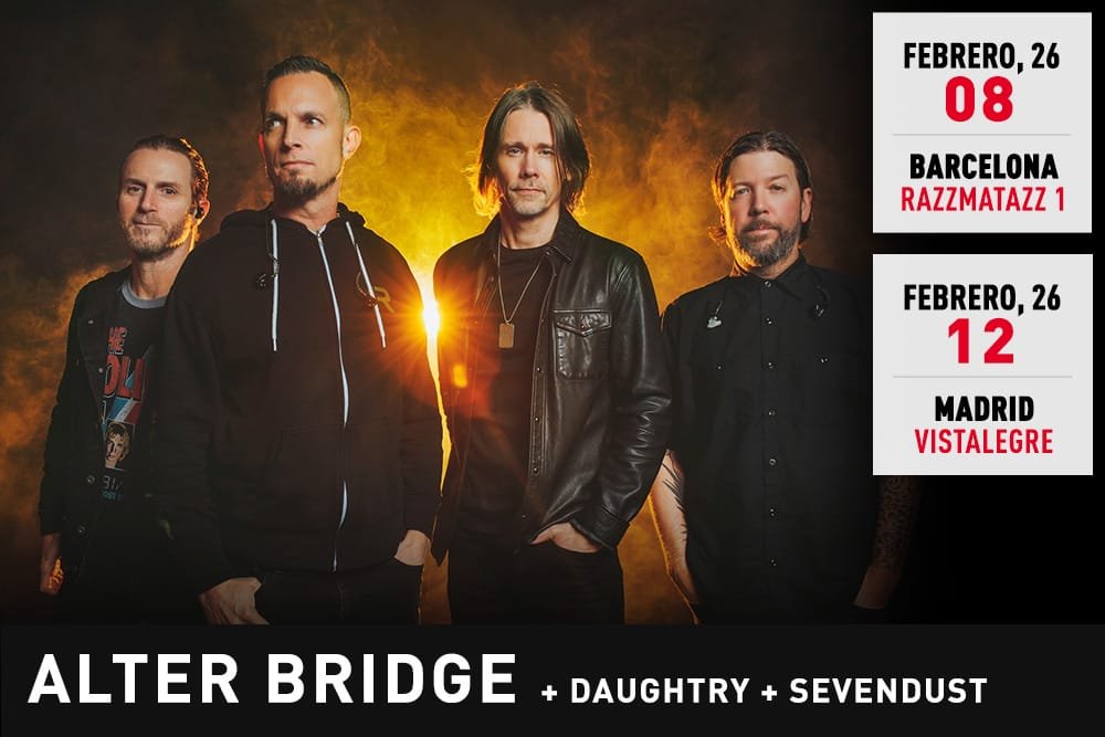 Alter Bridge regresa a España con dos noches imperdibles de hard rock